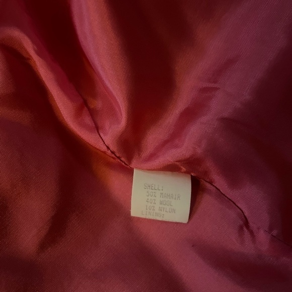 VTG Nicole Summer Pink Blazer Suit Jacket Women Small Mohair Wool Blend Barbie - Picture 2 of 7